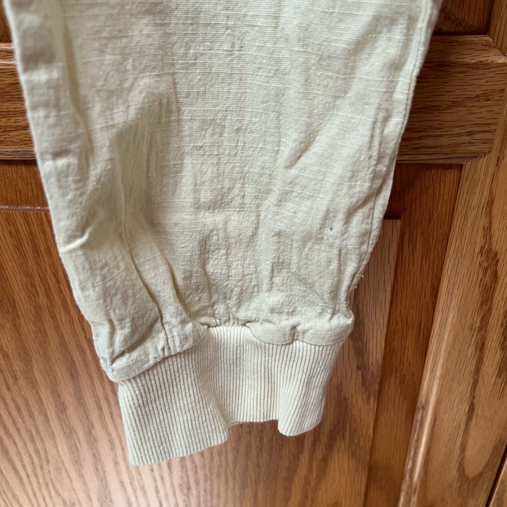 Women’s Off White Jogger Pants with Drawstring, EUC, Size S - Picture 3 of 6